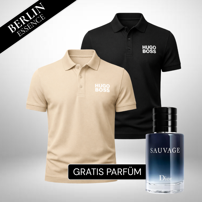 HUGO BOSS Set: 2 Polo-Shirts – Gratis Dior Sauvage (100ml)