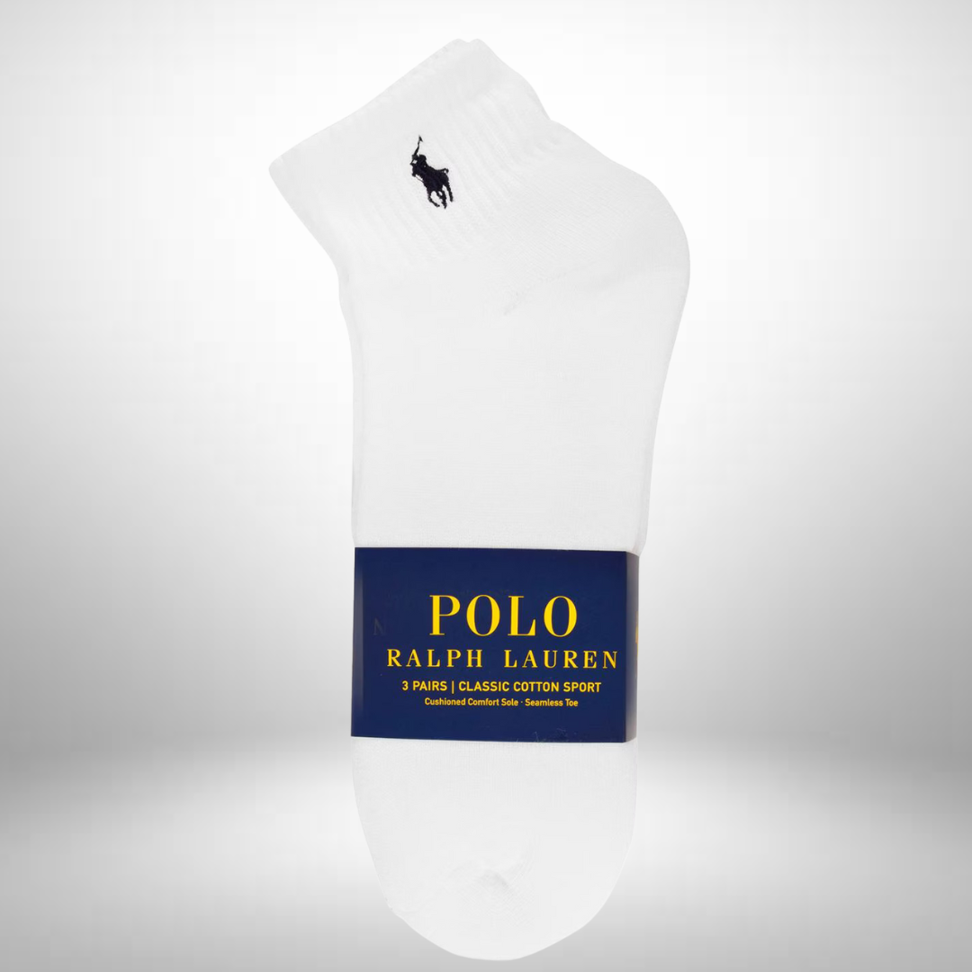 Set mit 3 weißen Ralph-Lauren-Socken