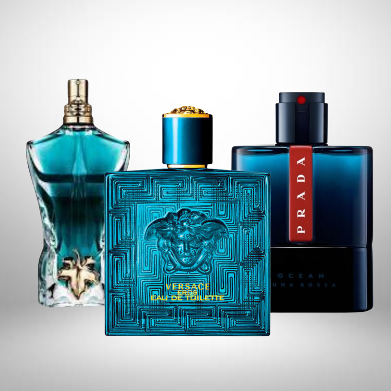 Combo aus 3 Herrenparfums – Prada Luna Rossa, Versace Eros, Le Beau