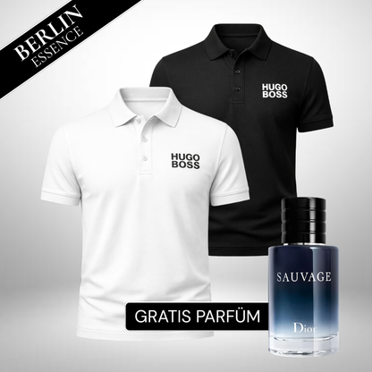 HUGO BOSS Set: 2 Polo-Shirts – Gratis Dior Sauvage (100ml)