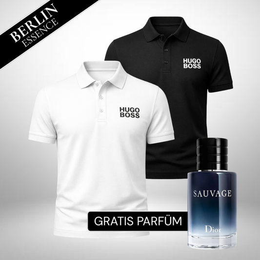 HUGO BOSS Set: 2 Polo-Shirts – Gratis Dior Sauvage (100ml)