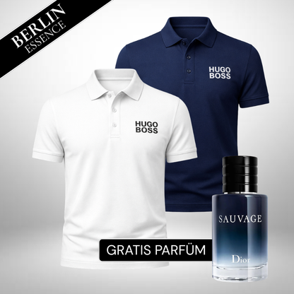 HUGO BOSS Set: 2 Polo-Shirts – Gratis Dior Sauvage (100ml)