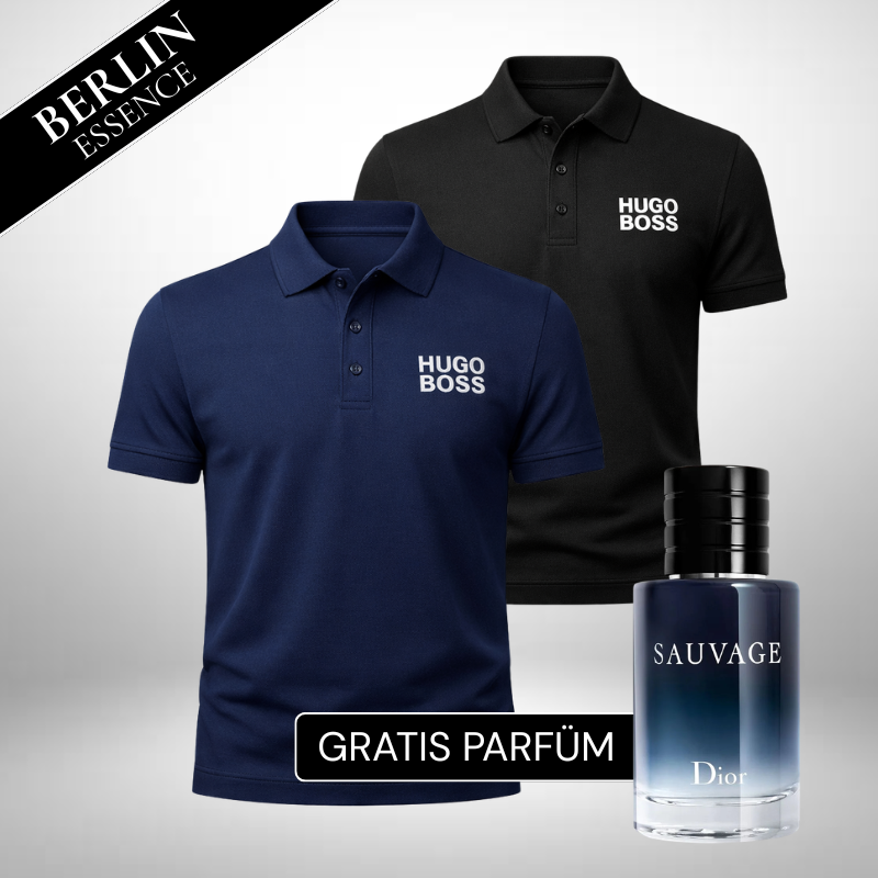 HUGO BOSS Set: 2 Polo-Shirts – Gratis Dior Sauvage (100ml)