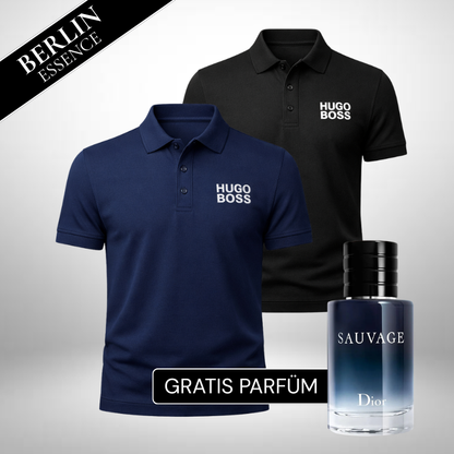 HUGO BOSS Set: 2 Polo-Shirts – Gratis Dior Sauvage (100ml)