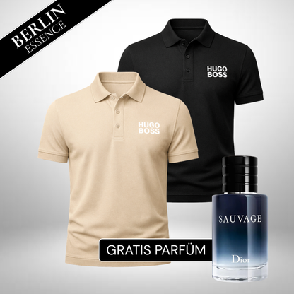 HUGO BOSS Set: 2 Polo-Shirts – Gratis Dior Sauvage (100ml)
