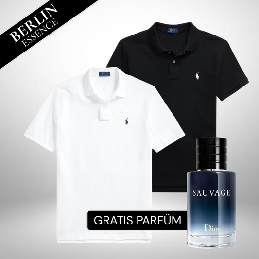 Ralph Lauren Set: 2 Polo-Shirts – Gratis Dior Sauvage (100ml)