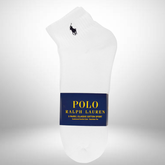 Set mit 3 weißen Ralph-Lauren-Socken