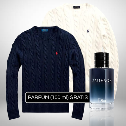 Set 2 Ralph Lauren Pullover aus Strick + Perfume Sauvage Dior (100ml) Gratis