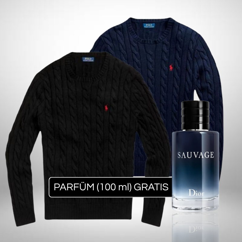 Set 2 Ralph Lauren Pullover aus Strick + Perfume Sauvage Dior (100ml) Gratis