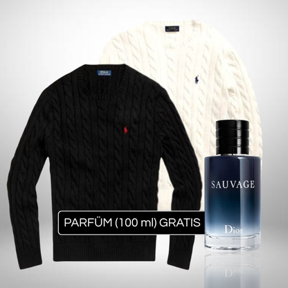 Set 2 Ralph Lauren Pullover aus Strick + Perfume Sauvage Dior (100ml) Gratis