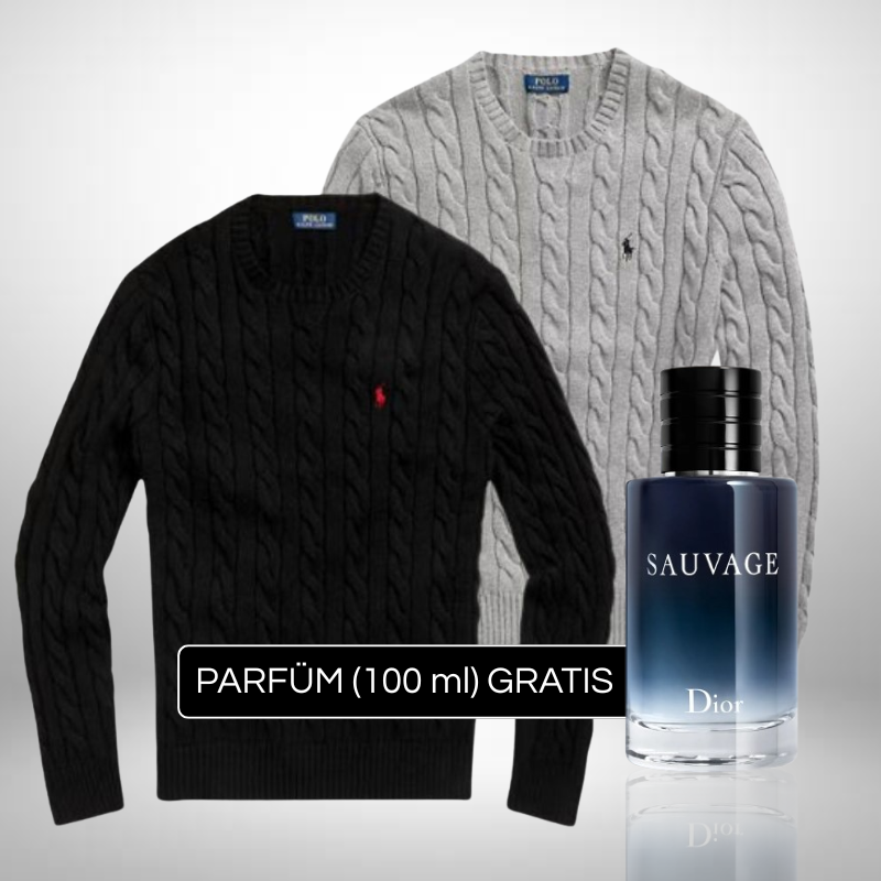 Set 2 Ralph Lauren Pullover aus Strick + Perfume Sauvage Dior (100ml) Gratis
