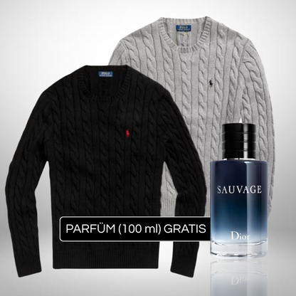 Set 2 Ralph Lauren Pullover aus Strick + Perfume Sauvage Dior (100ml) Gratis